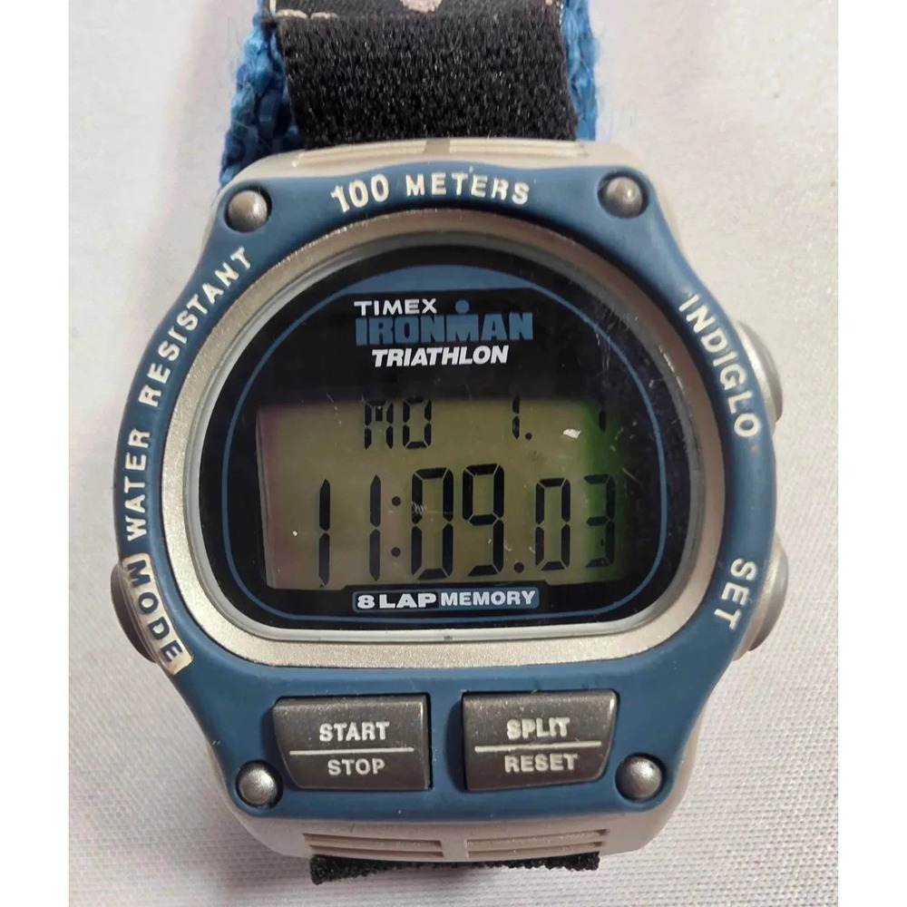 Vintage Timex Ironman Triathlon 8 Lap Watch - New Battery - Running